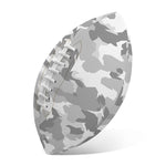 White Snow Camouflage Print Rugby Ball
