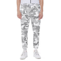 White Snow Camouflage Print Joggers