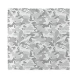 White Snow Camouflage Print Silk Bandana
