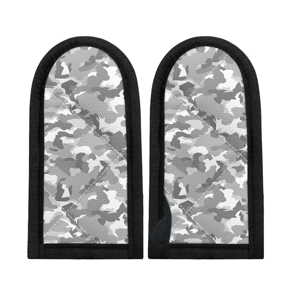White Snow Camouflage Print Skillet Handle Cover