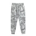 White Snow Camouflage Print Sweatpants