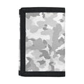 White Snow Camouflage Print Trifold Wallet