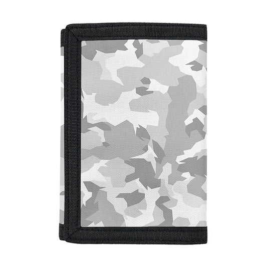White Snow Camouflage Print Trifold Wallet