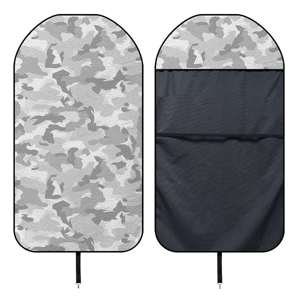 White Snow Camouflage Print Waterproof Car Seat Cover