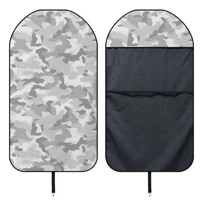 White Snow Camouflage Print Waterproof Car Seat Cover