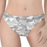 White Snow Camouflage Print Women's Thong