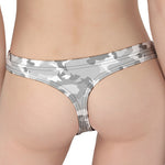 White Snow Camouflage Print Women's Thong