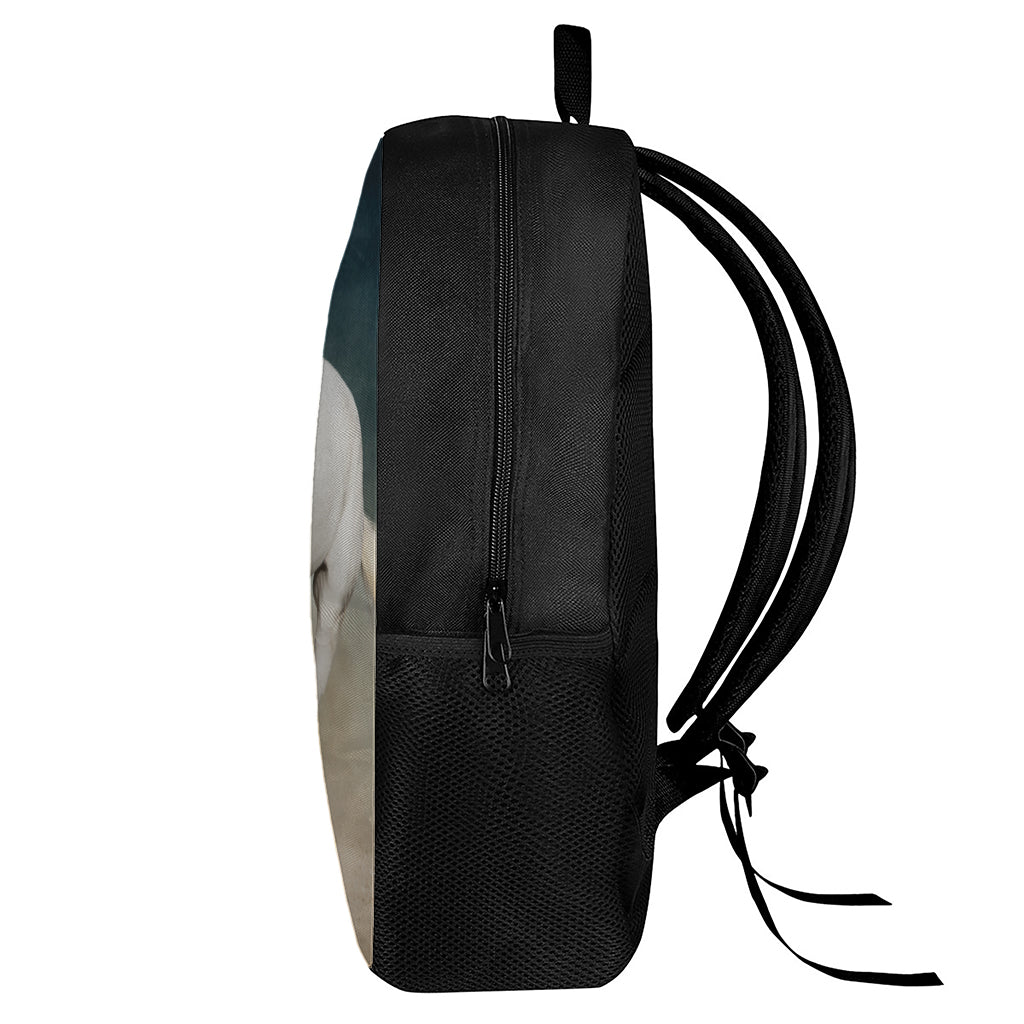 White Stallion Horse Print 17 Inch Backpack