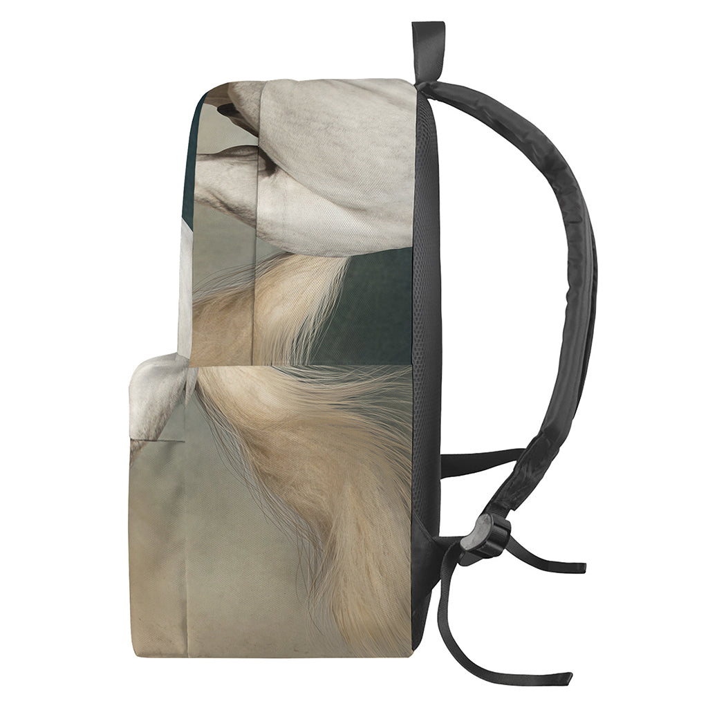 White Stallion Horse Print Backpack