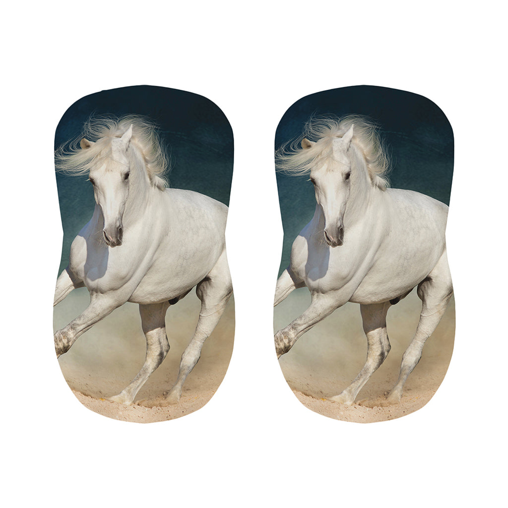 White Stallion Horse Print Bar Stool Covers