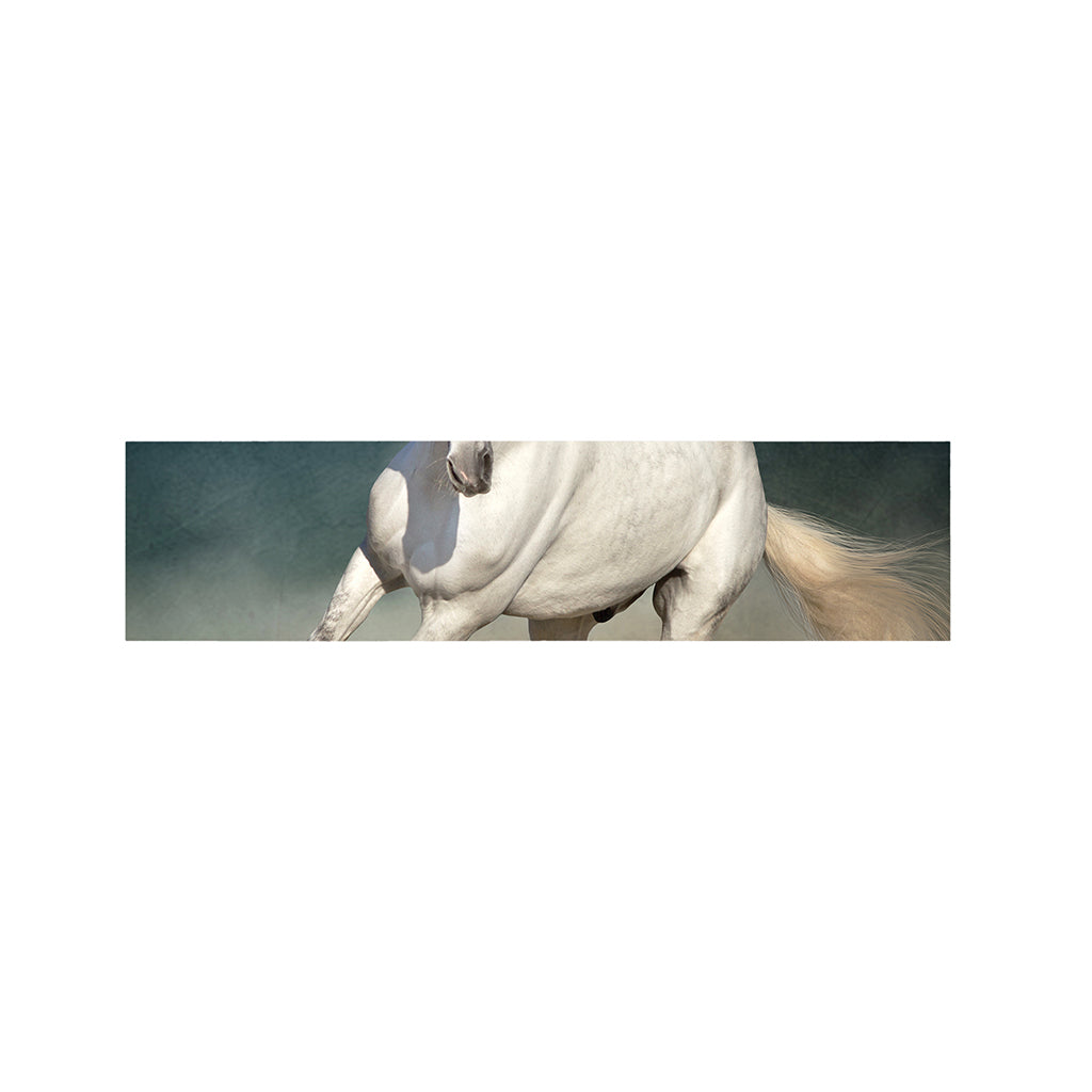 White Stallion Horse Print Bed Runner