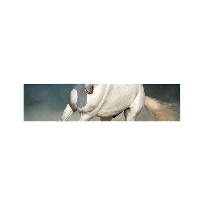 White Stallion Horse Print Bed Runner