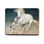 White Stallion Horse Print Bifold Wallet