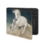 White Stallion Horse Print Bifold Wallet