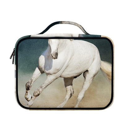 White Stallion Horse Print Briefcase Bible Bag