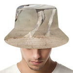White Stallion Horse Print Bucket Hat