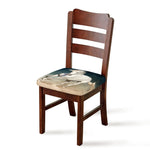 White Stallion Horse Print Chair Cushion Cover