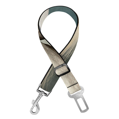 White Stallion Horse Print Dog Seat Belt