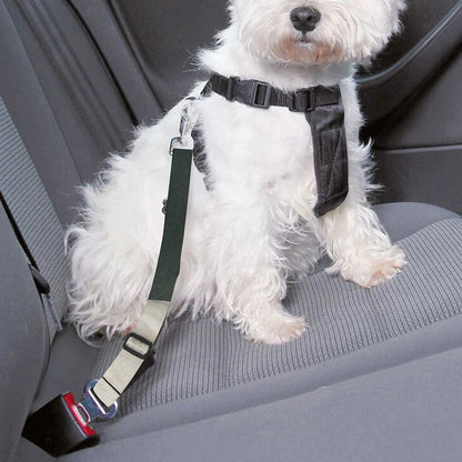 White Stallion Horse Print Dog Seat Belt