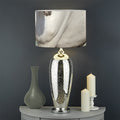White Stallion Horse Print Drum Lamp Shade