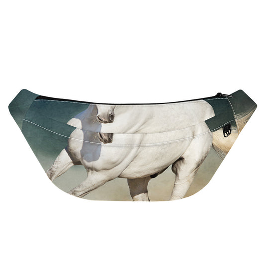 White Stallion Horse Print Fanny Pack