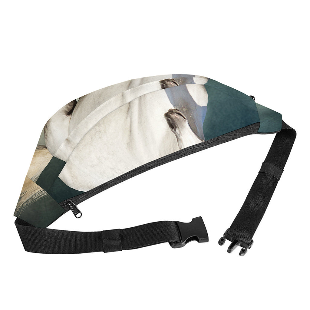White Stallion Horse Print Fanny Pack