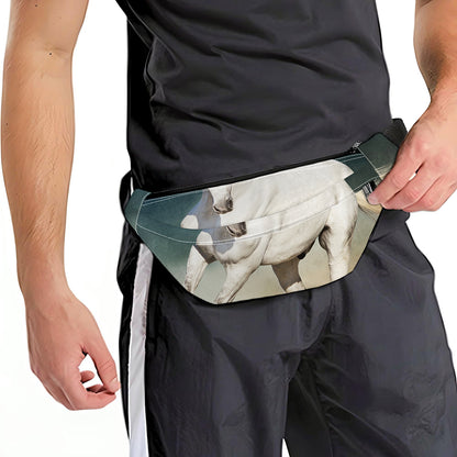 White Stallion Horse Print Fanny Pack