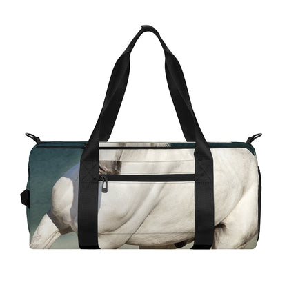 White Stallion Horse Print Gym Bag