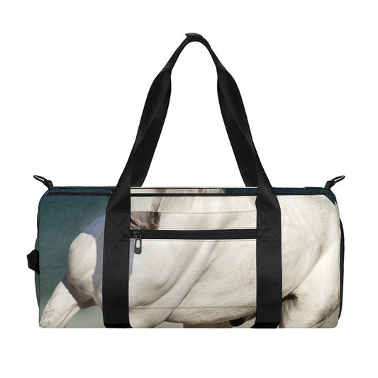 White Stallion Horse Print Gym Bag