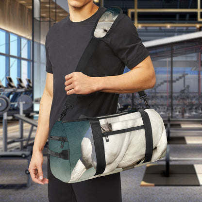 White Stallion Horse Print Gym Bag
