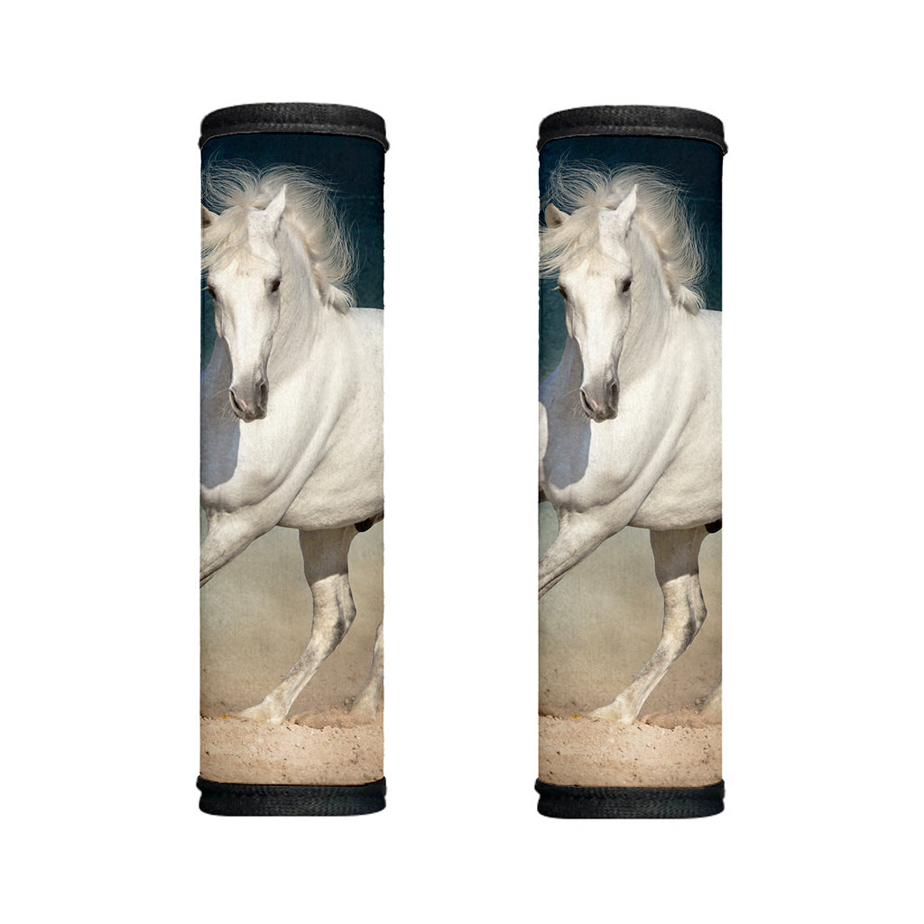 White Stallion Horse Print Handle Covers