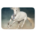 White Stallion Horse Print Indoor Door Mat