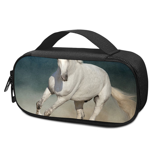 White Stallion Horse Print Insulin Cooler Travel Case