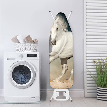 White Stallion Horse Print Ironing Board Cover
