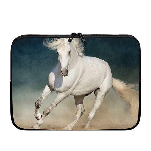 White Stallion Horse Print Laptop Sleeve