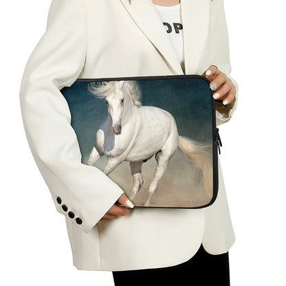 White Stallion Horse Print Laptop Sleeve