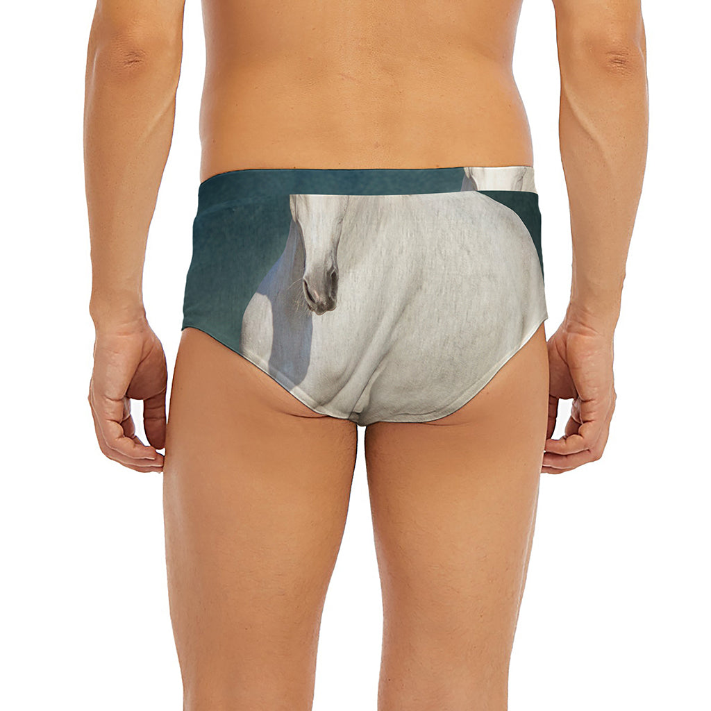 White Stallion Horse Print Men's Briefs