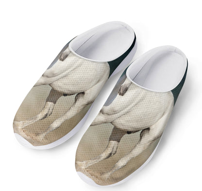 White Stallion Horse Print Mesh Casual Shoes