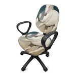 White Stallion Horse Print Office Chair Cover