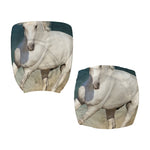 White Stallion Horse Print Office Chair Cover