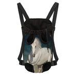 White Stallion Horse Print Pet Carrier Backpack