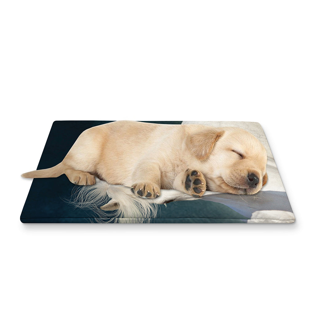 White Stallion Horse Print Pet Cooling Mat Cover