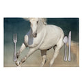 White Stallion Horse Print Placemat