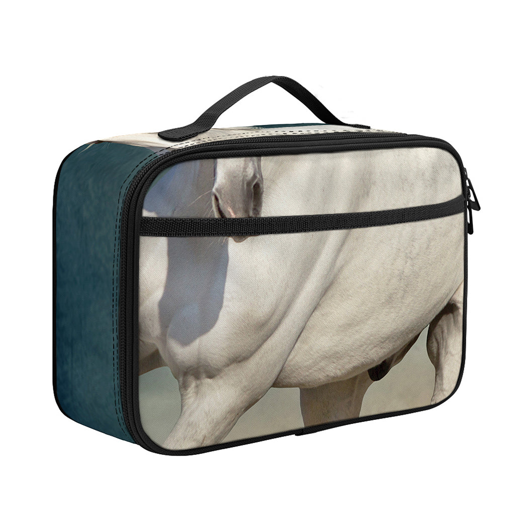 White Stallion Horse Print Portable Lunch Bag