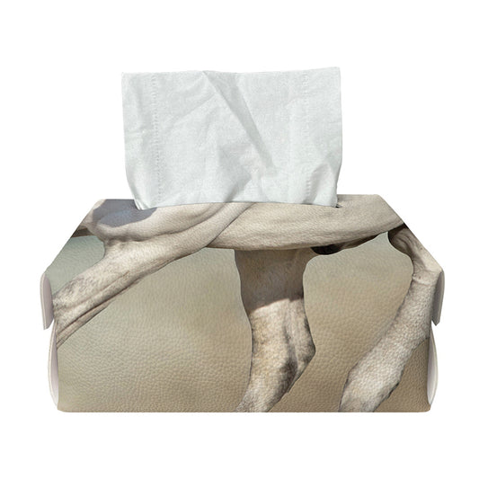 White Stallion Horse Print Rectangle Tissue Box Cover