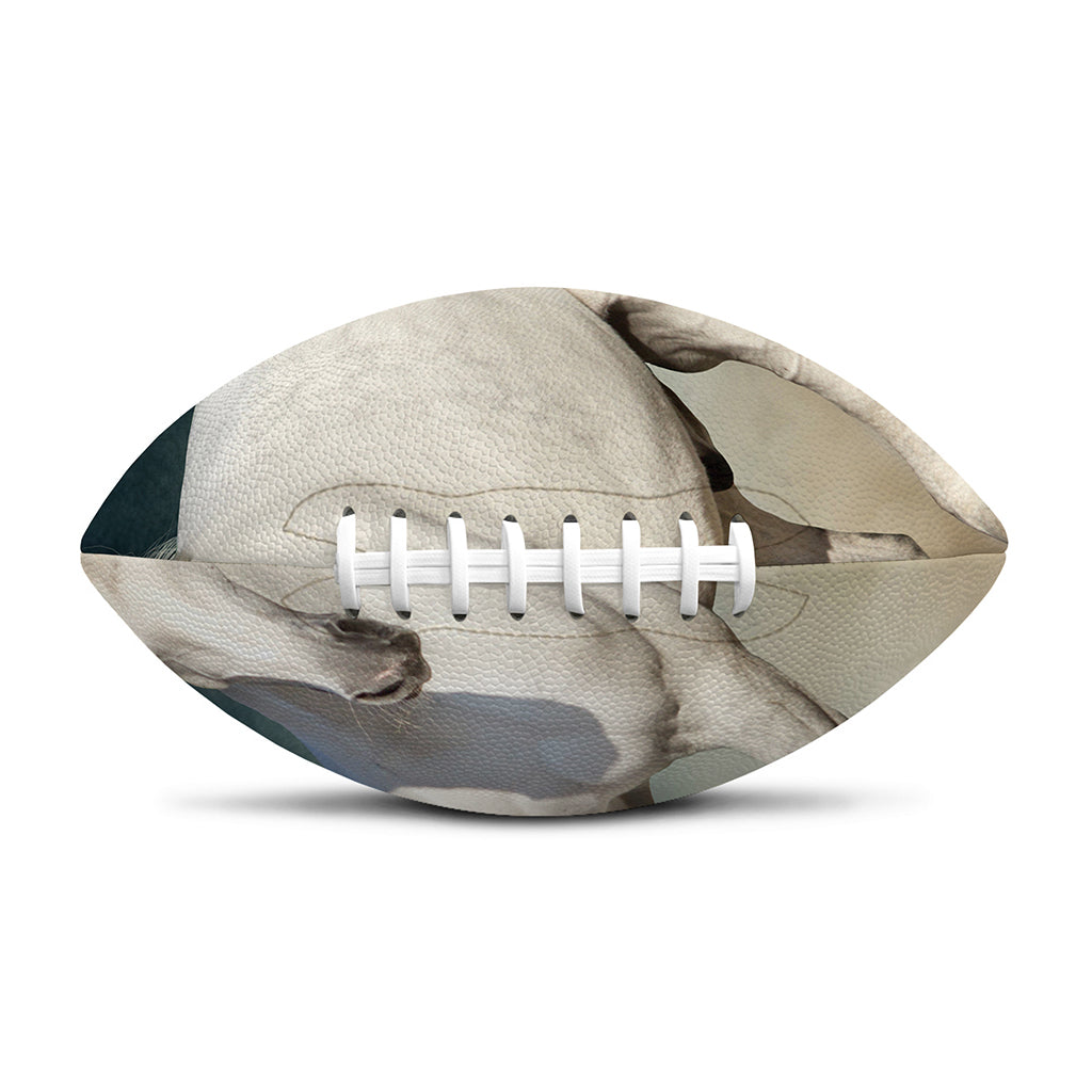 White Stallion Horse Print Rugby Ball