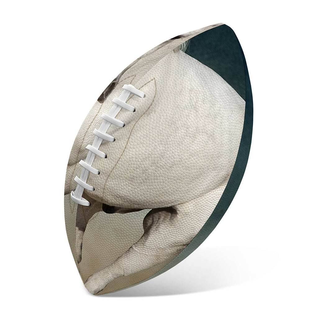 White Stallion Horse Print Rugby Ball
