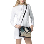 White Stallion Horse Print Shoulder Handbag