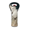 White Stallion Horse Print Single Neoprene Wine Tote