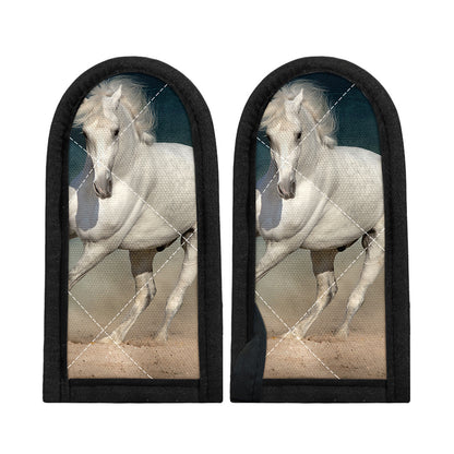 White Stallion Horse Print Skillet Handle Cover